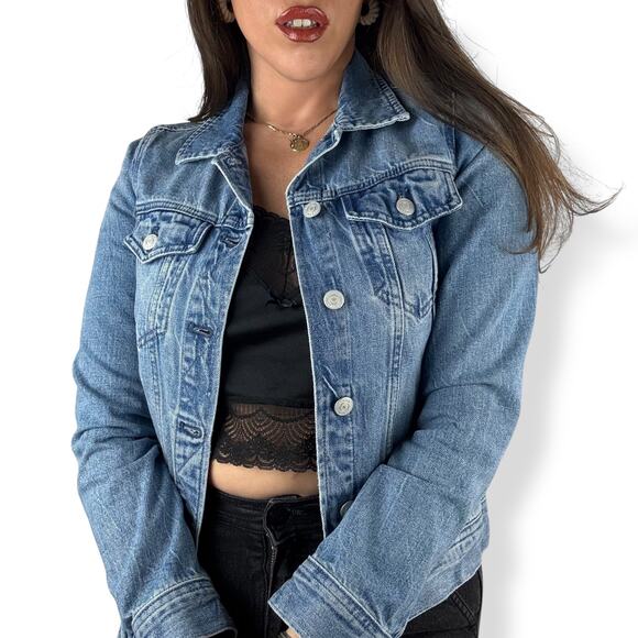 J. CREW light blue wash fitted denim jacket - Picture 4 of 16